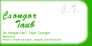 csongor taub business card